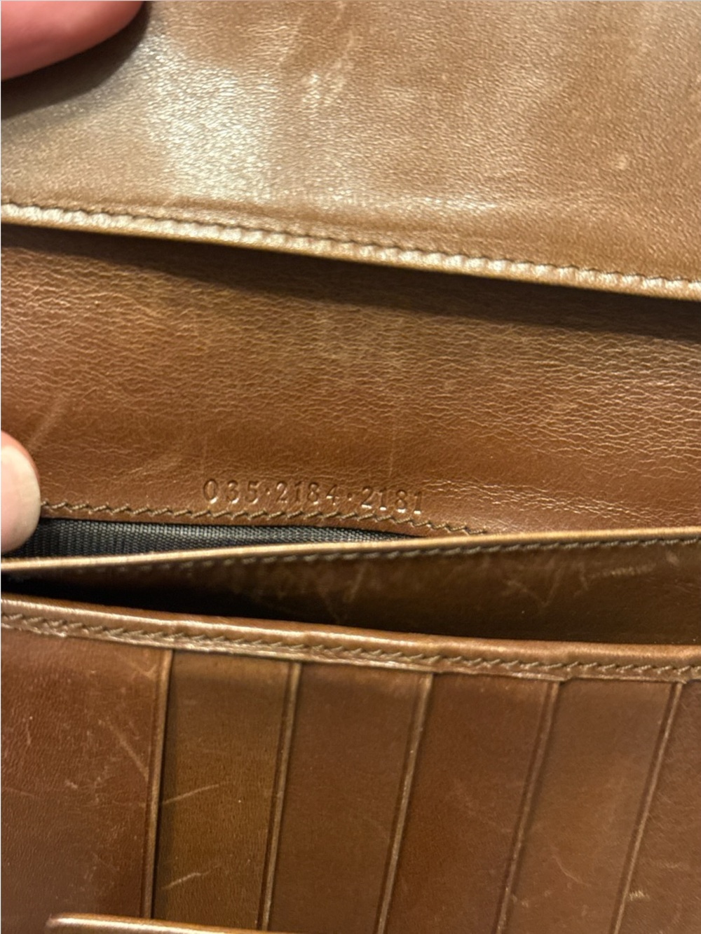 Gucci Vintage Authentic Brown Leather Web Stripe Wallet Chain Crossbody Clutch - Picture 15 of 16